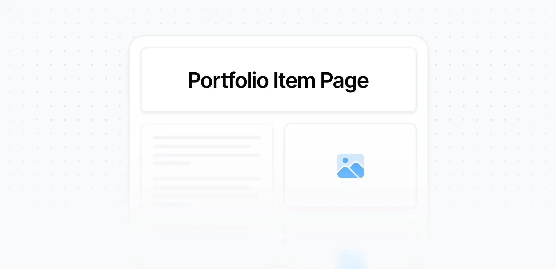 How to Create a Portfolio Item Page